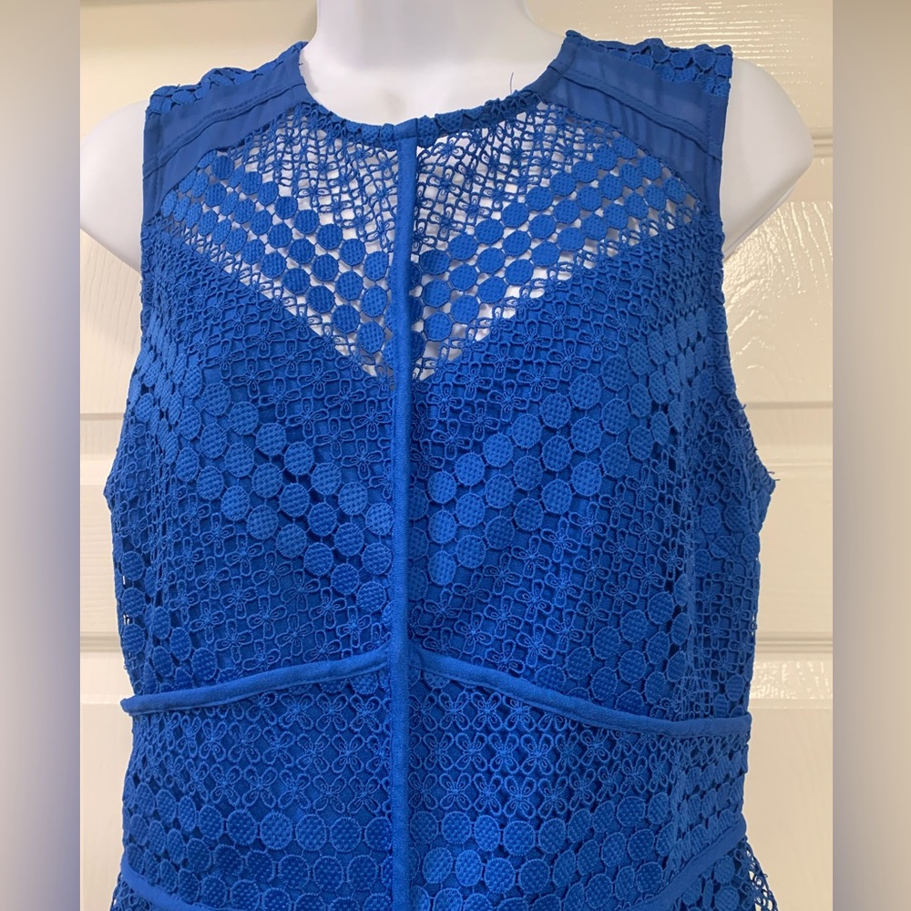 Adelyn Rae Royal Blue Sleeveless Lace Sheath Dress - Picture 3 of 8